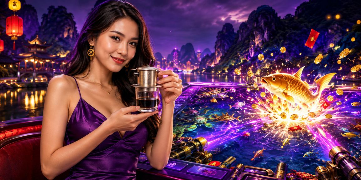 Người chơi bắn cá tại quán cà phê Ninh Bình với điện thoại di động