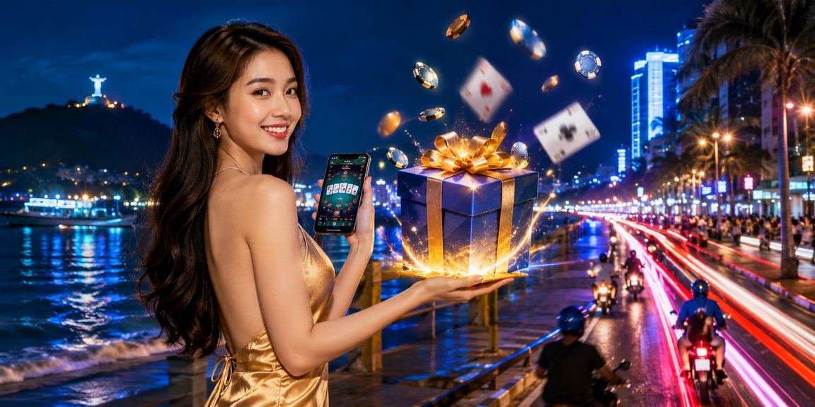 Trò chơi bài bên bãi biển Vũng Tàu buổi chiều tối